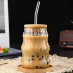 لیوان اسموتی پیرکس طرح شیاردار