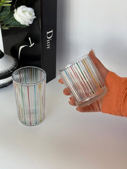 لیوان و نیم لیوان کریستال آبرنگی