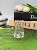 استکان دسته دار طرح حباب